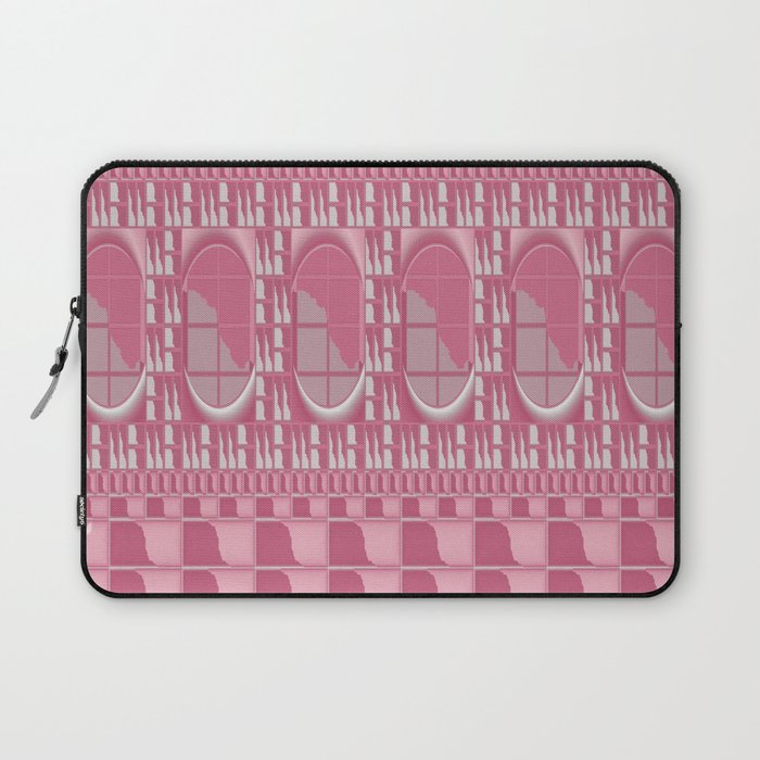 Rose Pink Geometric Abstract Laptop Sleeve