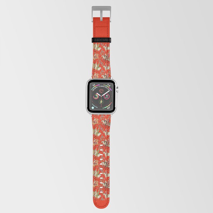 ETHNIC LOVE Horse riding illustration collage with oriental tribal ornament  Apple Watch Band