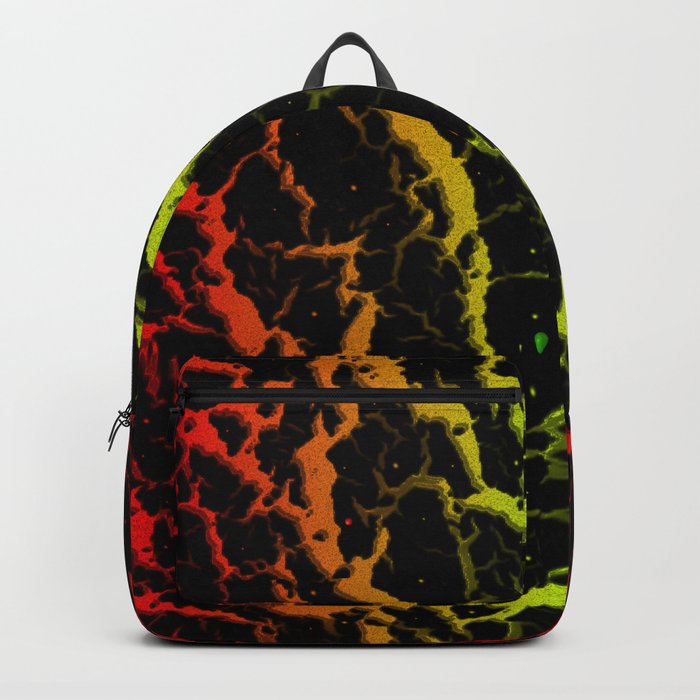 Cracked Space Lava - Red/Lime Backpack