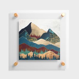 Malachite Mountains Floating Acrylic Print