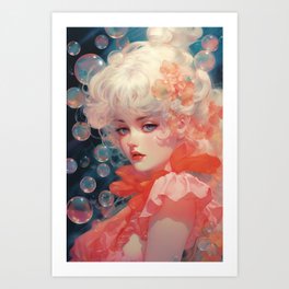 Bubble girl Art Print
