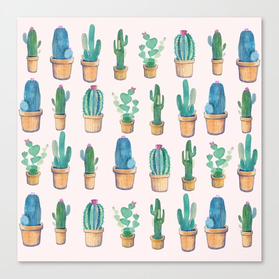 cactus garden Canvas Print