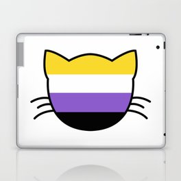 Non-Binary Flag Cat Laptop & iPad Skin