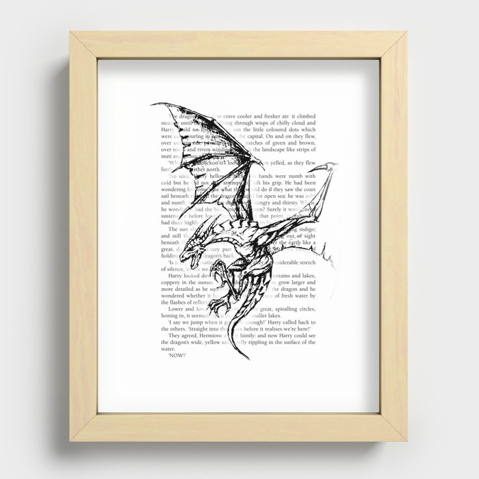 Gringott's Dragon Recessed Framed Print