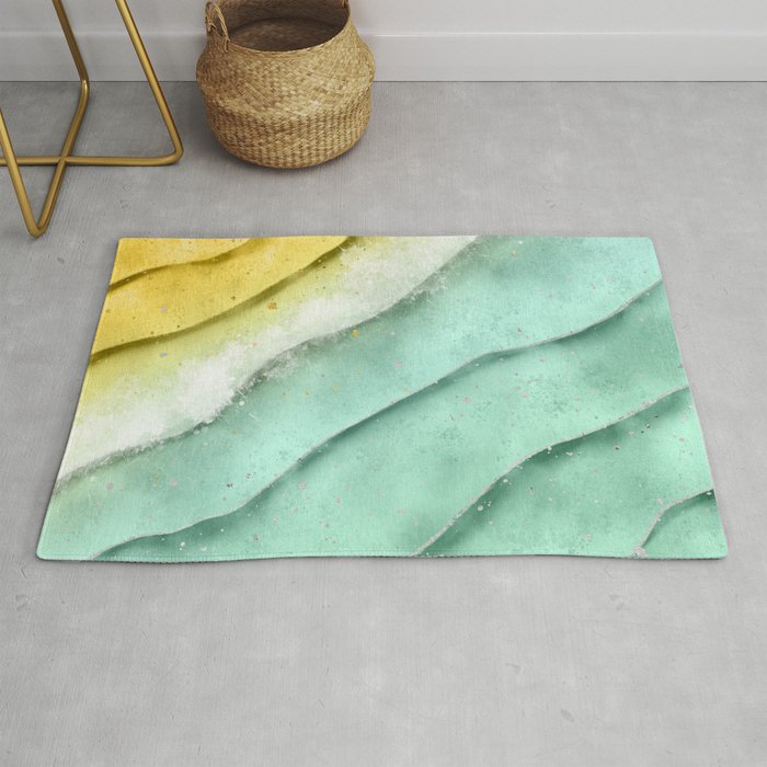 Water, Sea Foam and Sand Rug