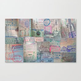 A Celebration of Passport Stamps Canvas Print