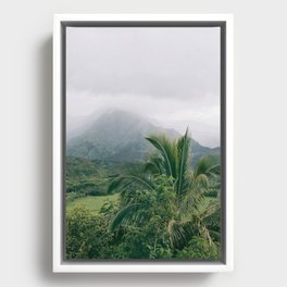 Hanalei Valley, Kauai Hawaii, Tropical Nature, Landscape Photography Framed Canvas