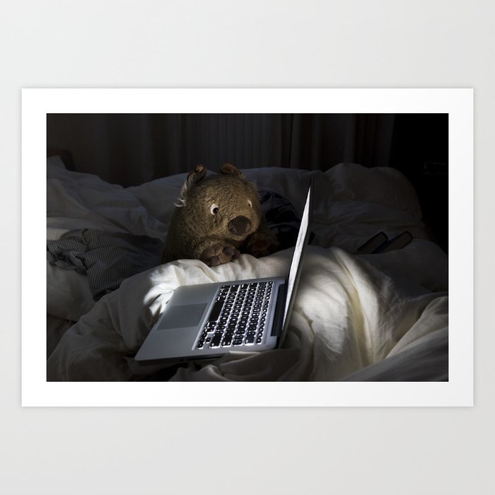 Wombat Internet Addiction Art Print