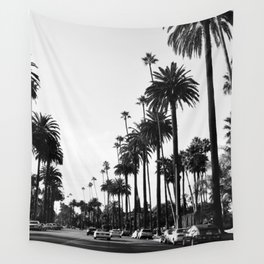Los Angeles Black and White Wall Tapestry