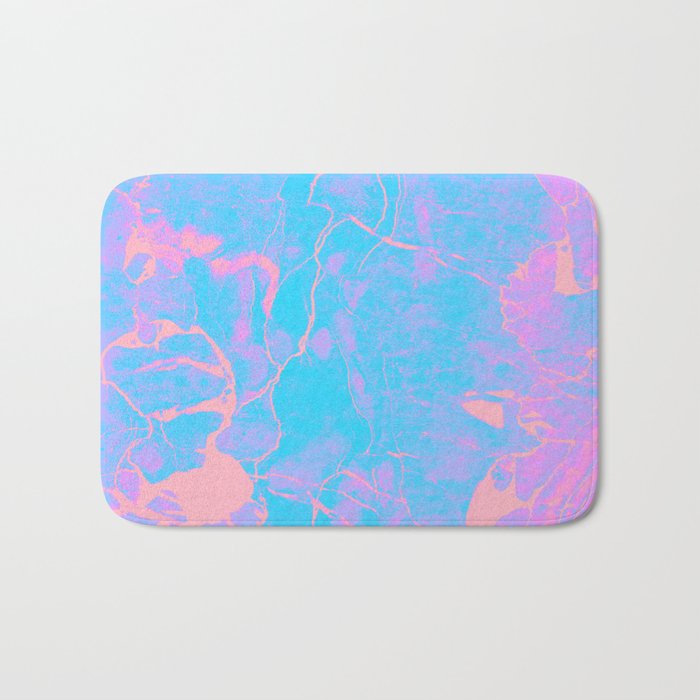 Pink and Blue Marble Bath Mat