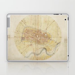 A map of Imola by Leonardo da vinci Laptop Skin