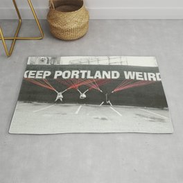 Keep Portland Weird and Embroidered  Rug