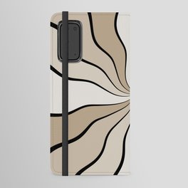 Wavy Rays (Tan) Android Wallet Case