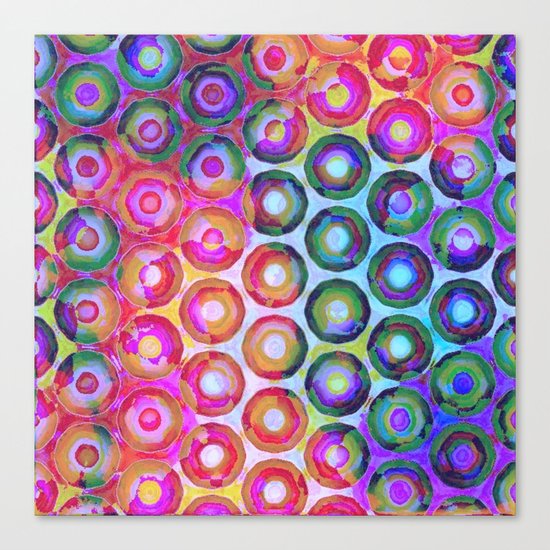 Rainbow Circle Sea Canvas Print
