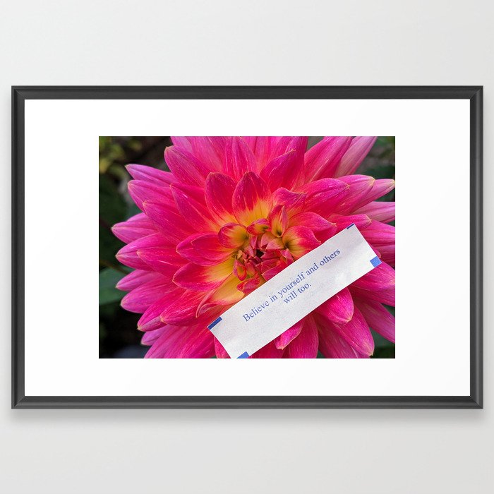 Flower Fortunes - Believe Framed Art Print