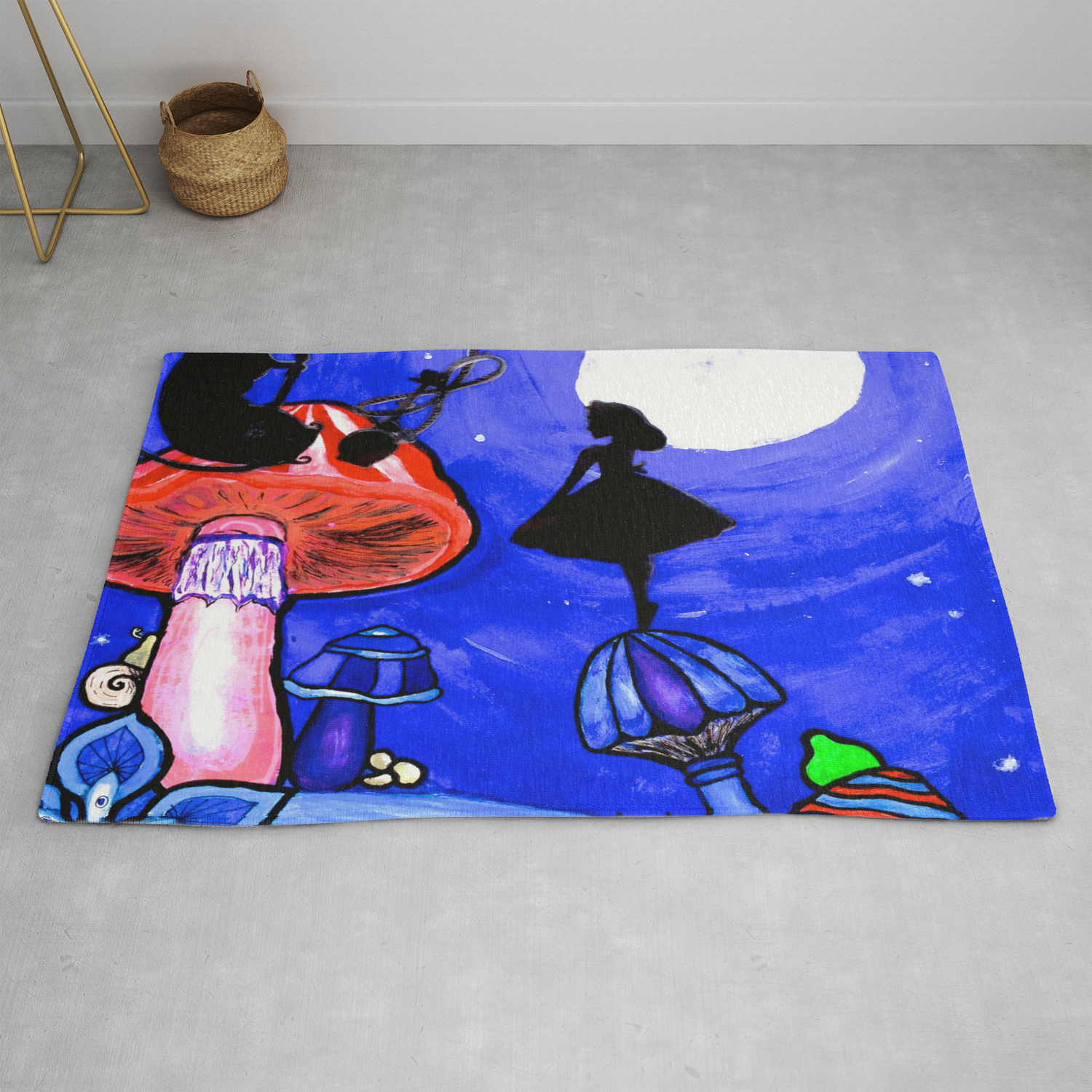 Trippy Original Alice In Wonderland By The Moon Mushroom Mixed