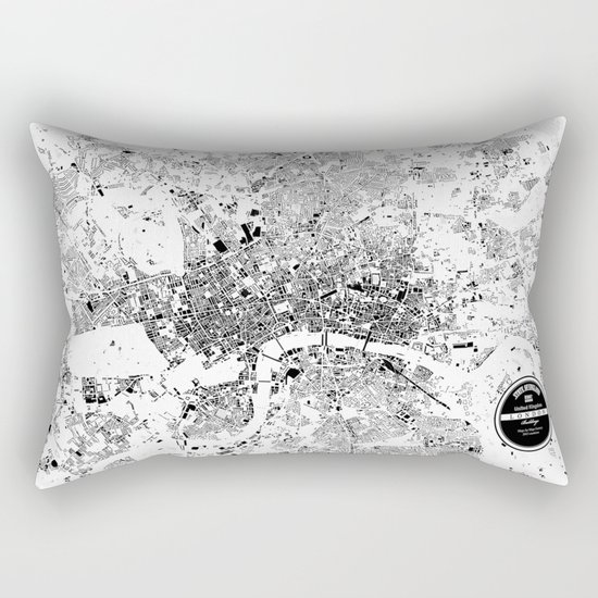 LONDON MAP Rectangular Pillow
