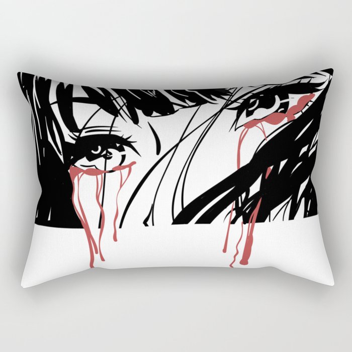 Crying Girl Rectangular Pillow