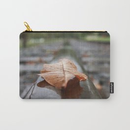 leaf on a railroad Carry-All Pouch