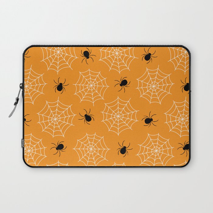 Halloween Spider Web Seamless Pattern Laptop Sleeve