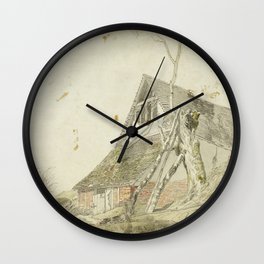 Michael "Angelo" Rooker - Farm House In Ruins (n.d.) Wall Clock