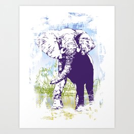 Elephant Color Art Print