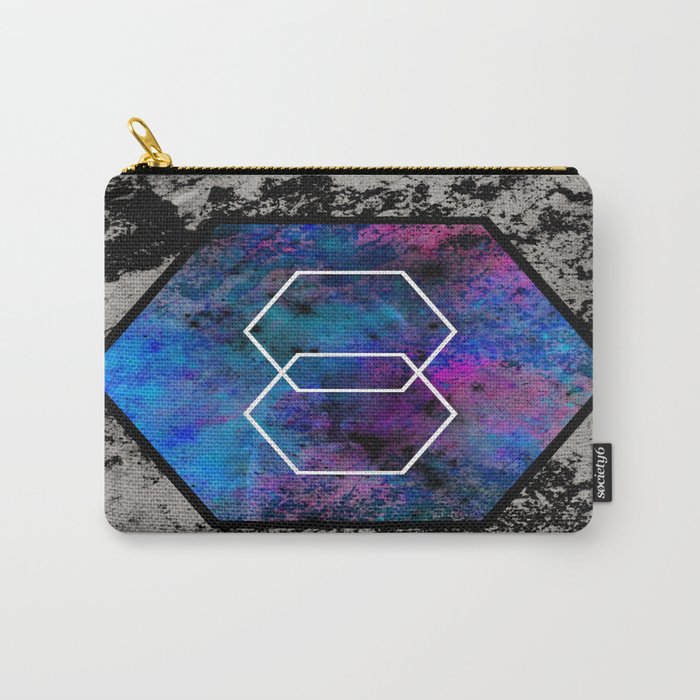 TEXtured HEX - Abstract, geometric, textured artwork Carry-All Pouch