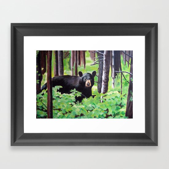 Bear in the Woods Framed Art Print