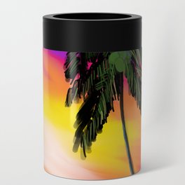 Bright Rainbow Palm Can Cooler