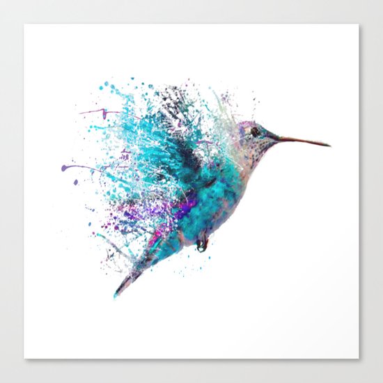 HUMMING BIRD SPLASH Canvas Print