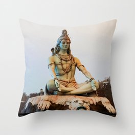 Lord Shiva Meditating Throw Pillow