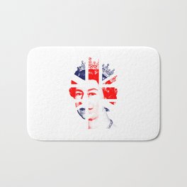 Union Jack Queen | Queen Elizabeth II Bath Mat | Britishflag, England, Redwhiteandblue, Uk, Unionjack, Queenelizabethii, Platinumjubilee, Jubilee2022, Jubilee, Teaparty 