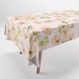Dreamy Watercolor peach florals Tablecloth