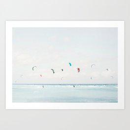 Kite Surfing Art Print