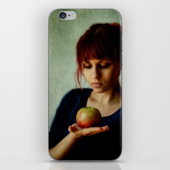 the girl with the apple iPhone & iPod Skin