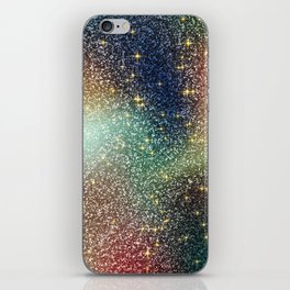 Modern Colorful Glitter Sparkles Abstract Background,Shiny,Luxury,Glam,girly,Shines, iPhone Skin