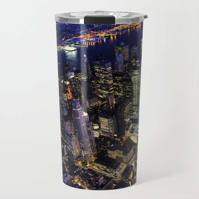 New York City, Manhattan, USA night cityscape Travel Mug