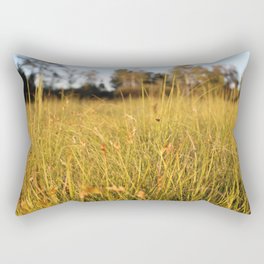 grassy field sunset Rectangular Pillow