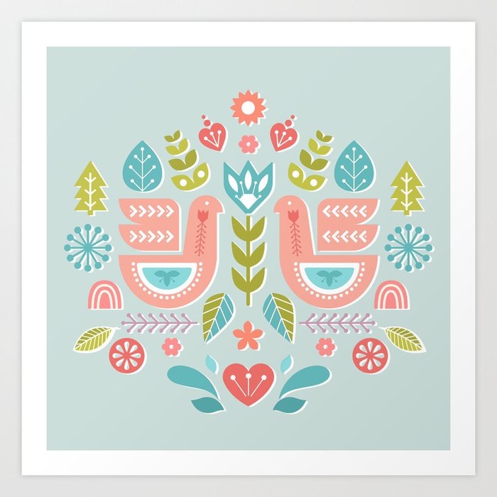 Simple And Sweet Songs Scandinavian Folk Art Design Art Print By Sunnybunny Society6 See more ideas about scandi style, scandi, scandinavian folk art. simple and sweet songs scandinavian folk art design art print by sunnybunny