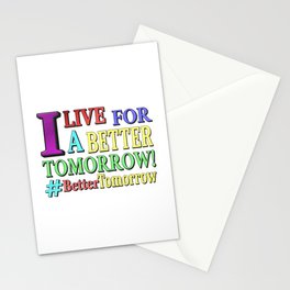 "BETTER TOMORROW" Cute Expression Design. Buy Now Stationery Card