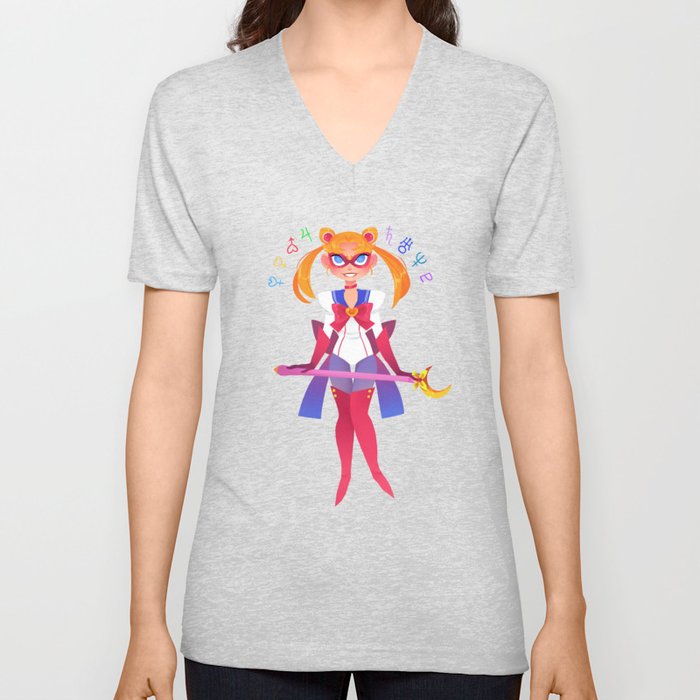 Sailor Moon V Neck T Shirt