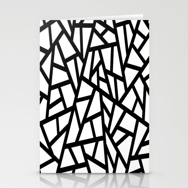 Abstract geometric pattern - black and white. Stationery Cards