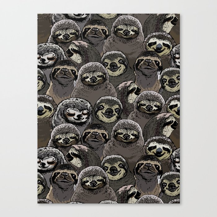 Social Sloths Canvas Print