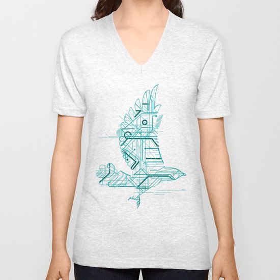 Wind-Up Bird Unisex V-Neck