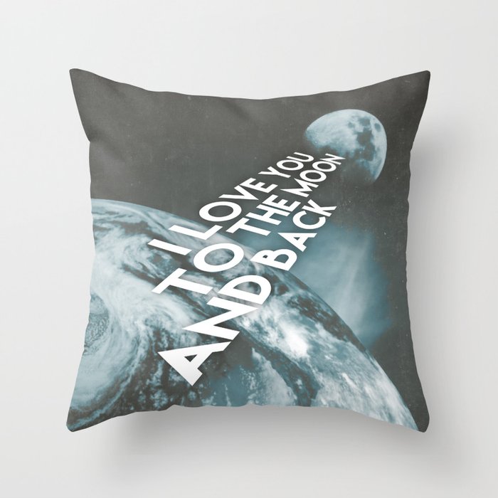 I love you to the moon and back Throw Pillow