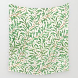 Green Morris Leaves Wall Tapestry