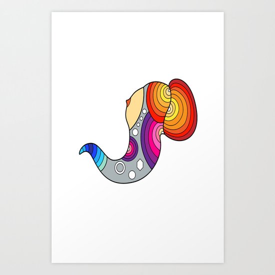 Flying Boob Art Print