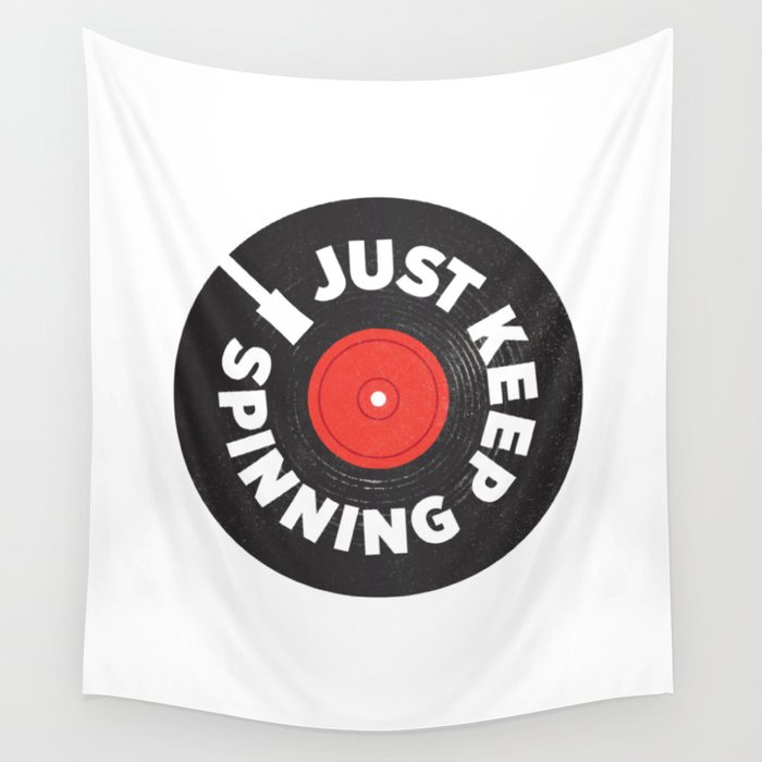Just Keep Spinning Wall Tapestry