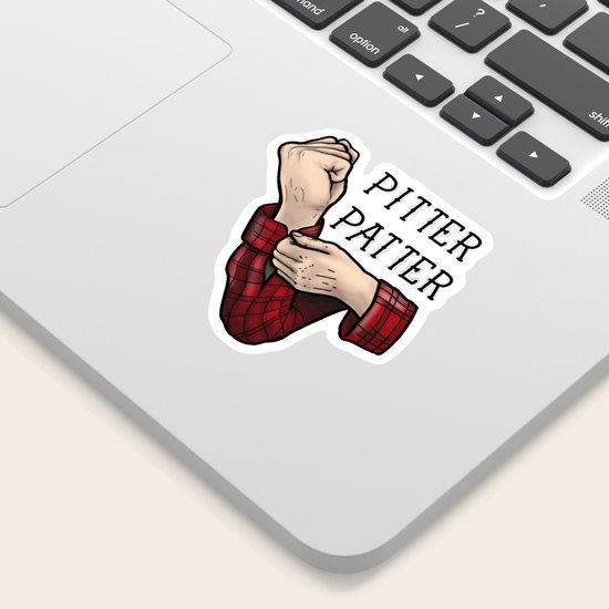 Pitter patter Sticker by digart Society6
