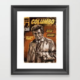 Columbo - TV Show Comic Poster Framed Art Print